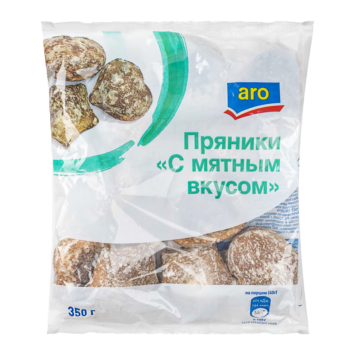 фото Пряники aro с мятным вкусом 350 г