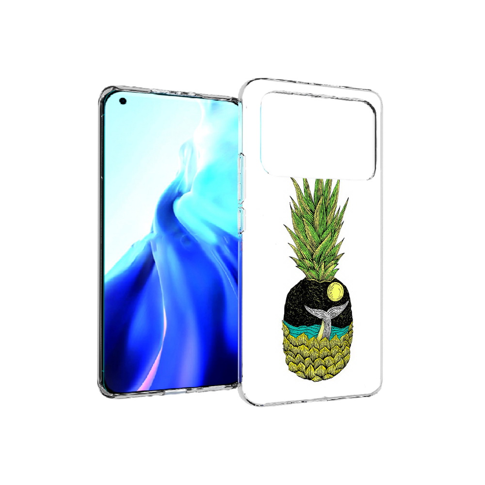 

Чехол MyPads Tocco для Xiaomi Mi 11 Ultra ананас с китом (PT160500.261.220), Прозрачный, Tocco