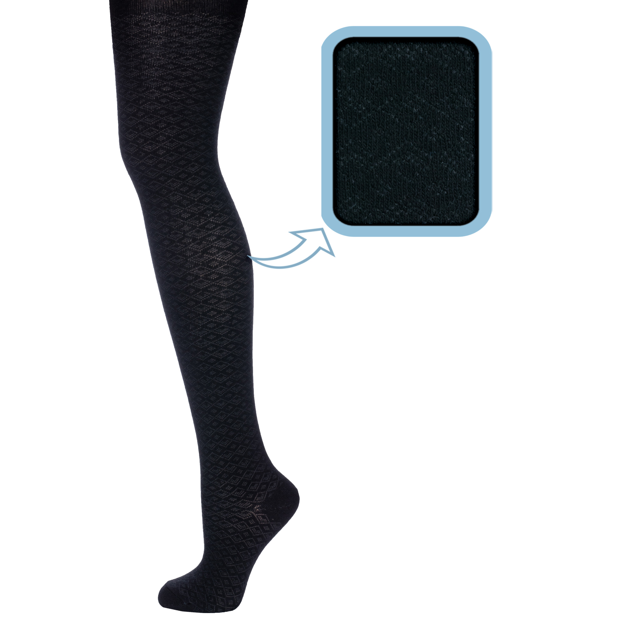 

Колготки детские НАШЕ 122С4, черные, 152-158, Черный, 122С4