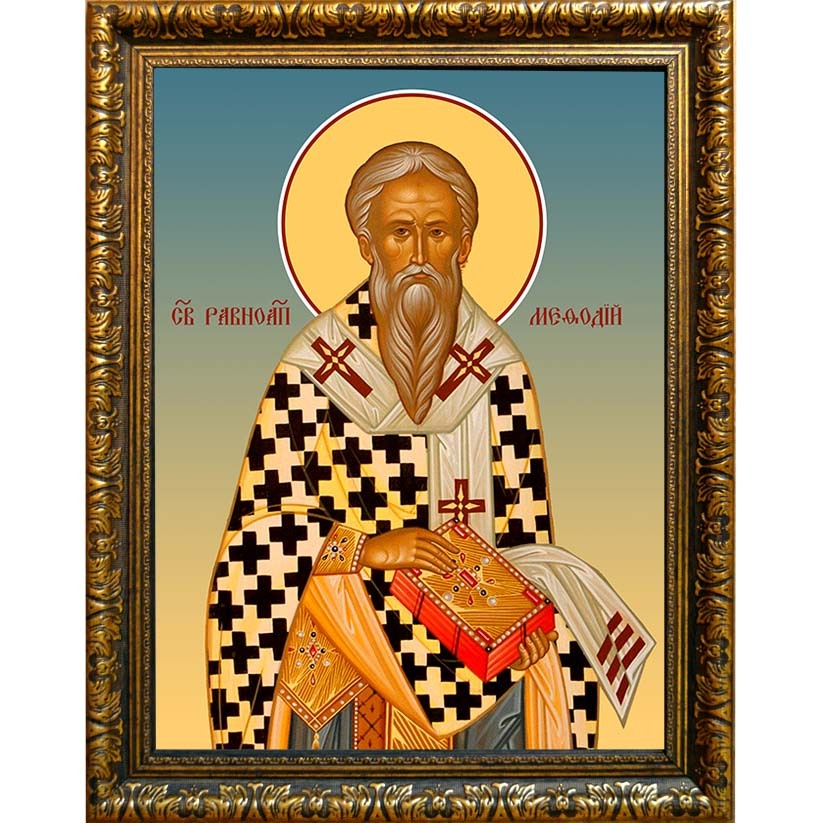 

Мефодий равноапостольный, архиепископ Моравский. Икона на холсте.