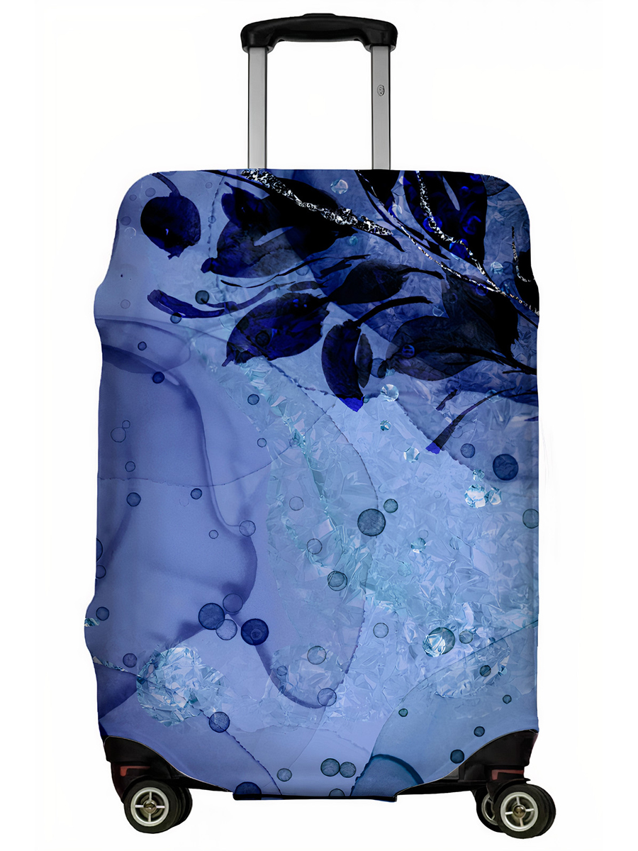 фото Чехол для чемодана lejoy lj-case-198 blue petals s