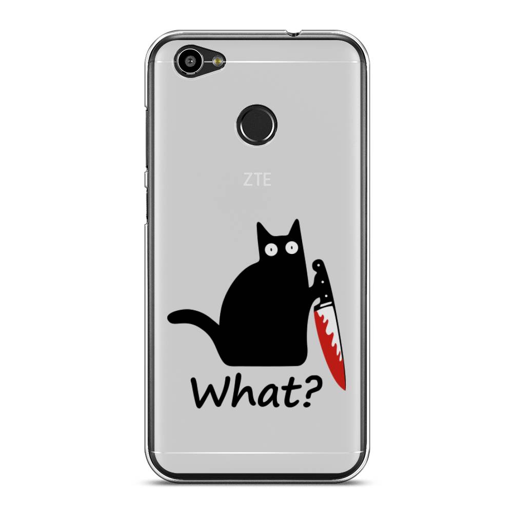 

Чехол на ZTE Blade A6 "Котик с ножом", Черный;красный, 132350-6