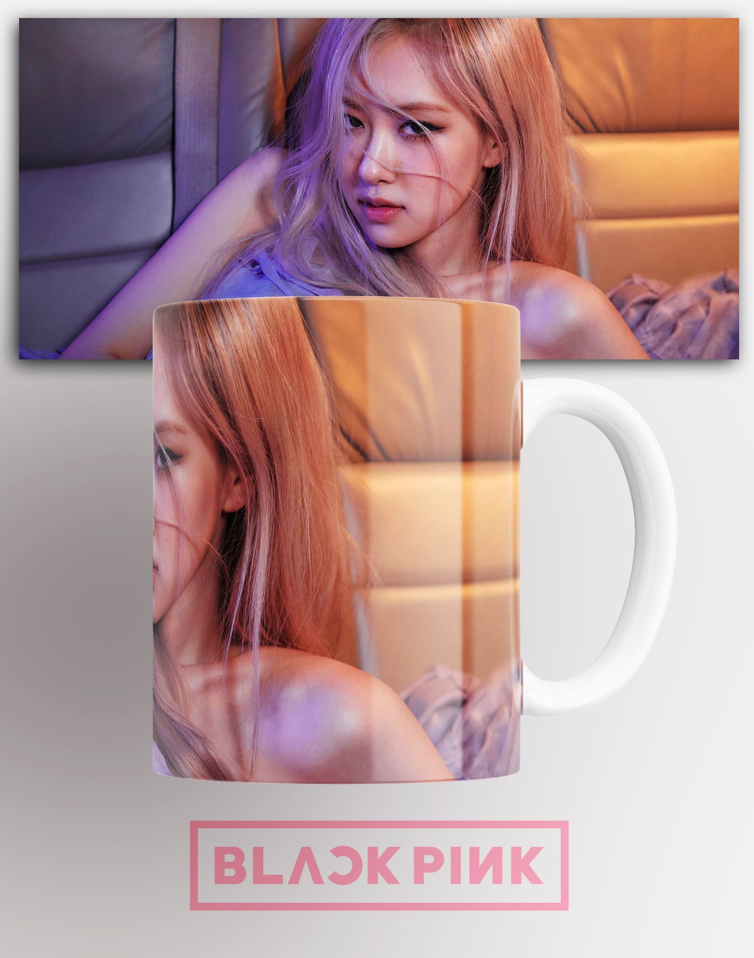 

Кружка с принтом блэкпинк к поп black pink k pop розэ музыка 330 мл