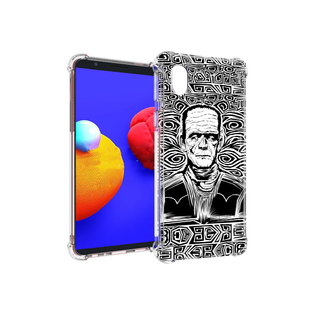 

Чехол MyPads Tocco для Samsung Galaxy A01 Core франкенштейн черно белый (PT151825.477.661), Прозрачный, Tocco