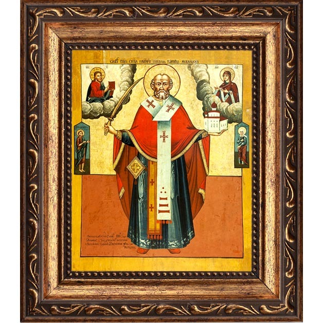 

Икона Николай Чудотворец Можайский (Ратный) для молитвы о воинах.