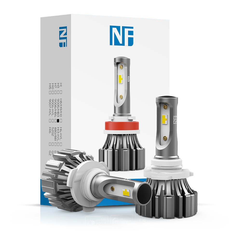 Светодиодная LED лампа NAOEVO NF HB3 9005 цоколь P20d 40Вт 2 шт 6500К 4800Лм белые
