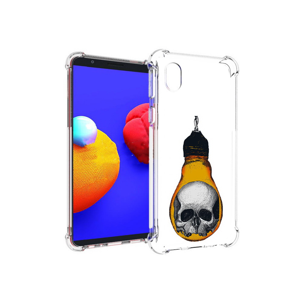 

Чехол MyPads Tocco для Samsung Galaxy A01 Core череп в лампочке (PT151825.477.676), Прозрачный, Tocco