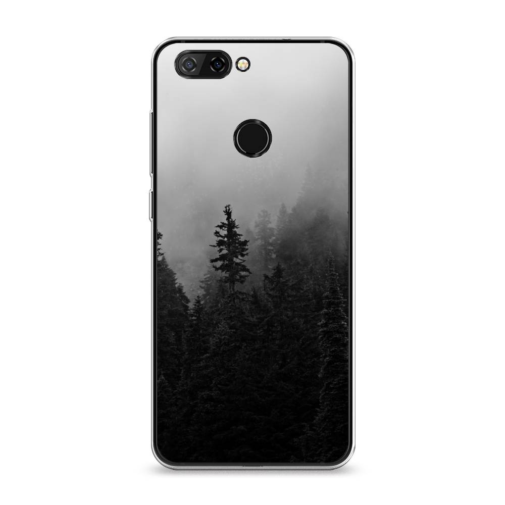 

Чехол на ZTE Blade V9 "Туманный лес", Серый;черный, 132450-2