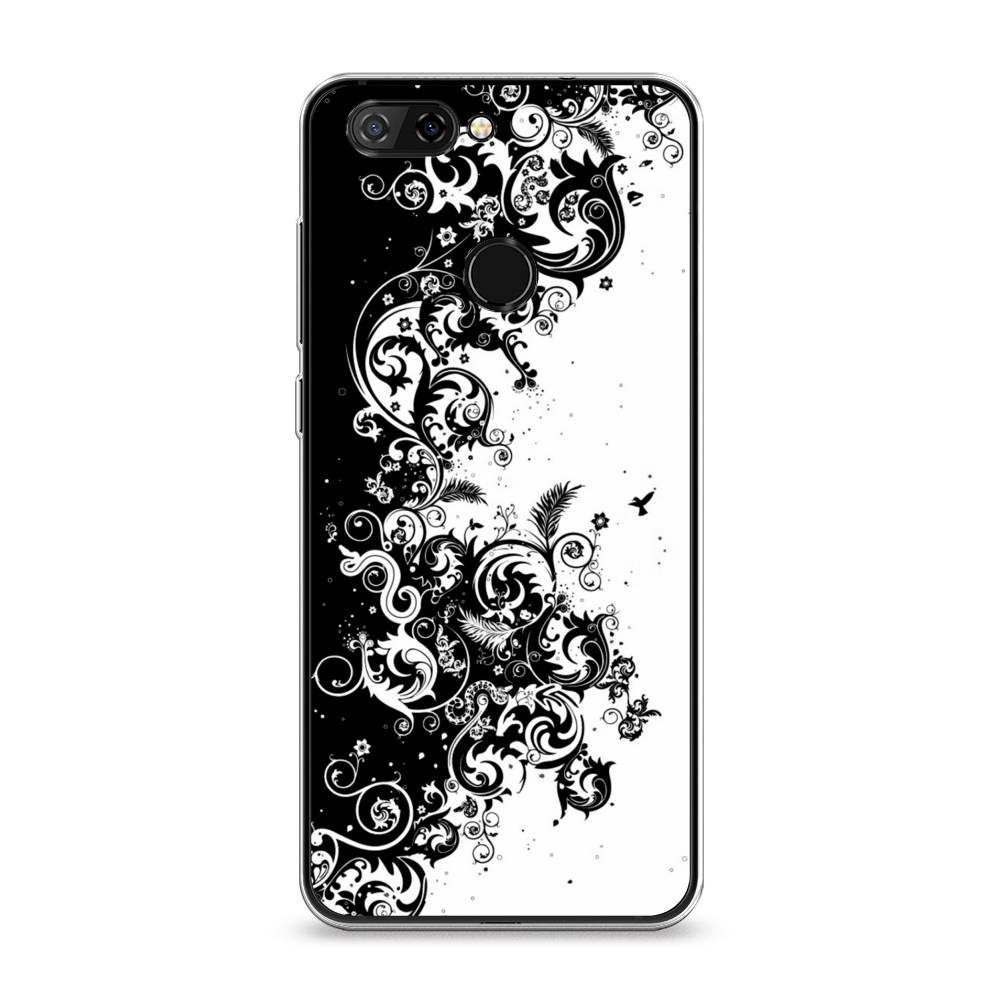 

Чехол на ZTE Blade V9 "Черно белый узор", Белый;черный;серый, 132450-3