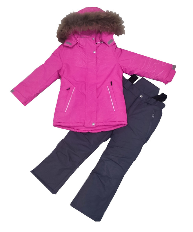 Комплект верхней одежды детский Крош 48620, розовый, серый, 140