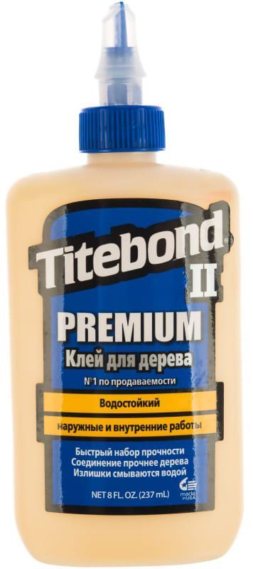 фото Titebond ii premium клей для столярных работ влагостойкий (0,237л)