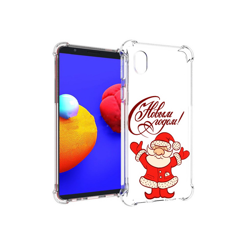 

Чехол MyPads Tocco для Samsung Galaxy A01 Core Добрый дед мороз с новым годом 2023, Прозрачный, Tocco