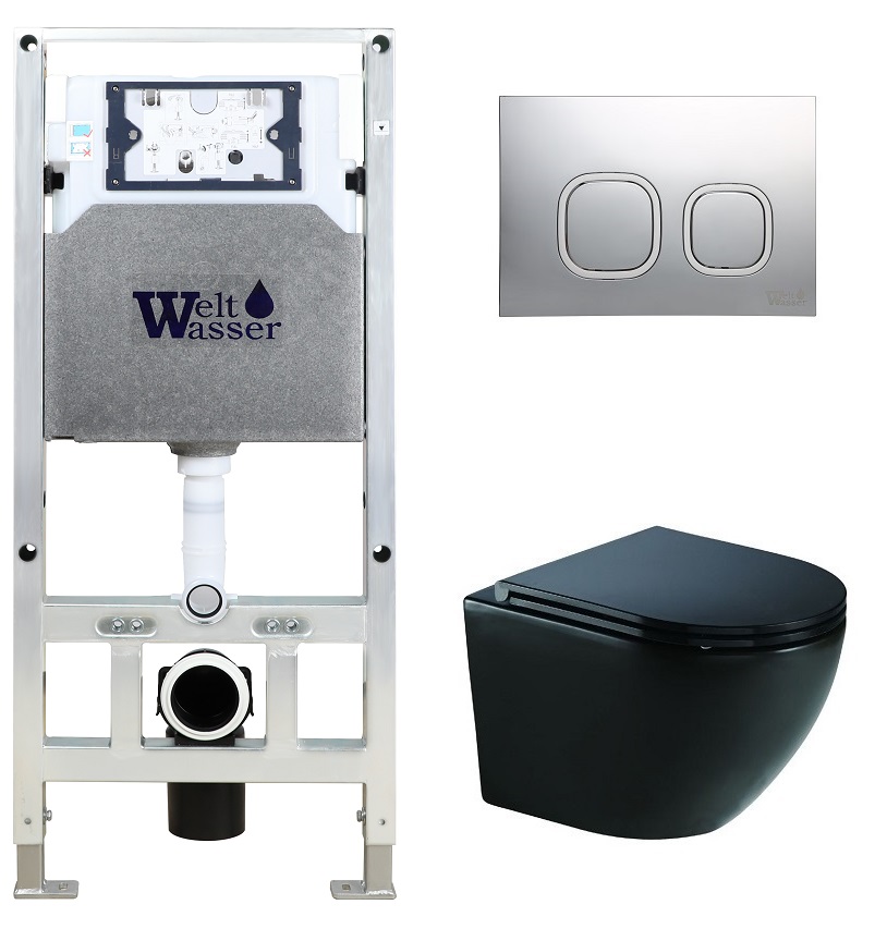 

Унитаз с инсталляцией WeltWasser AMBERG 506 ST + MERZBACH 041 XL MT-BL + AMBERG RD-CR