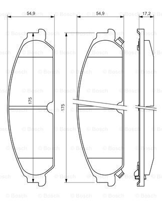 

Тормозные колодки Bosch дисковые 986494483