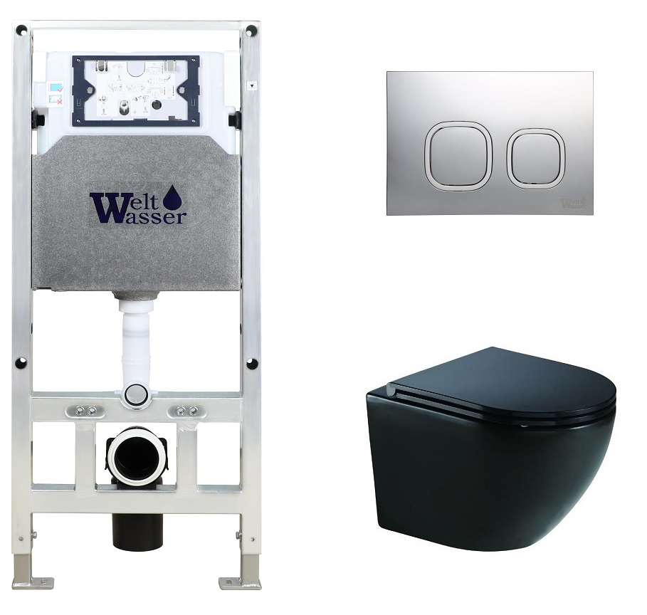 

Унитаз с инсталляцией WeltWasser AMBERG 506 ST + MERZBACH 041 XL MT-BL + AMBERG RD-MT CR