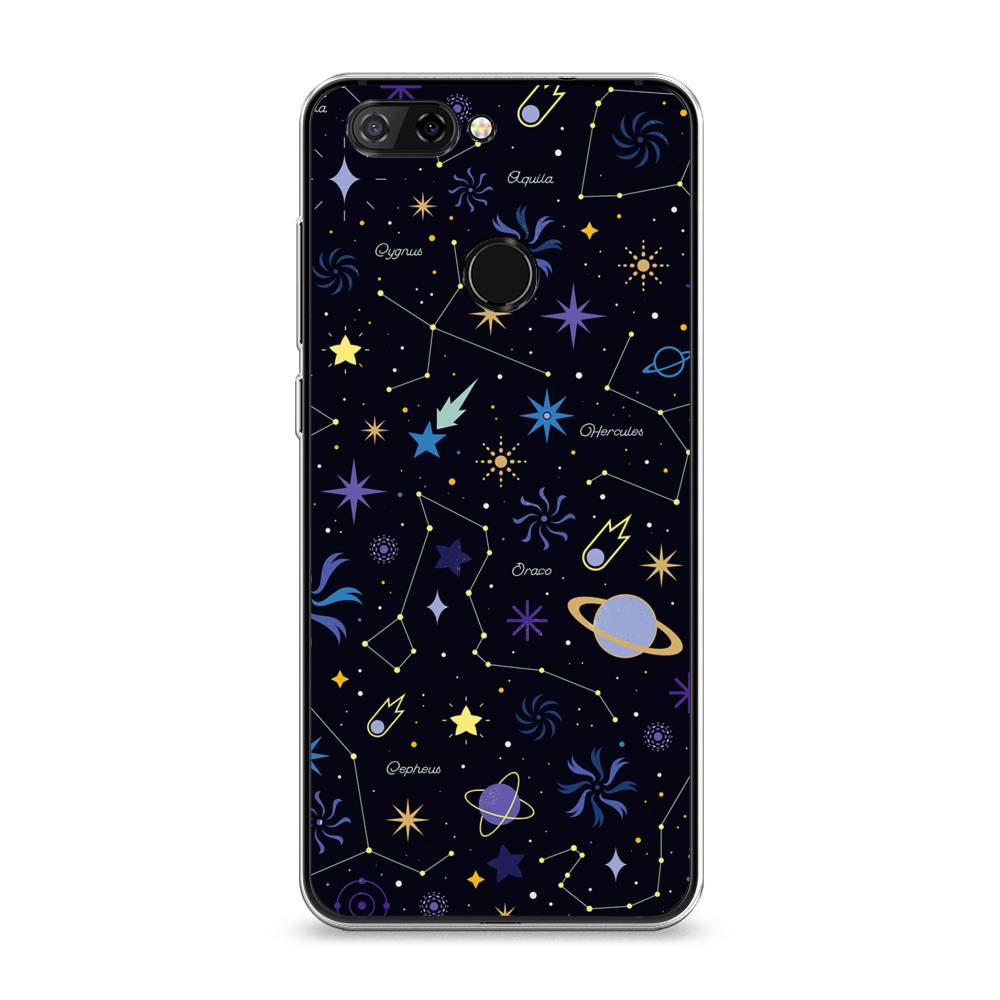

Чехол на ZTE Blade V9 "Цветной космос", Желтый, 132450-2