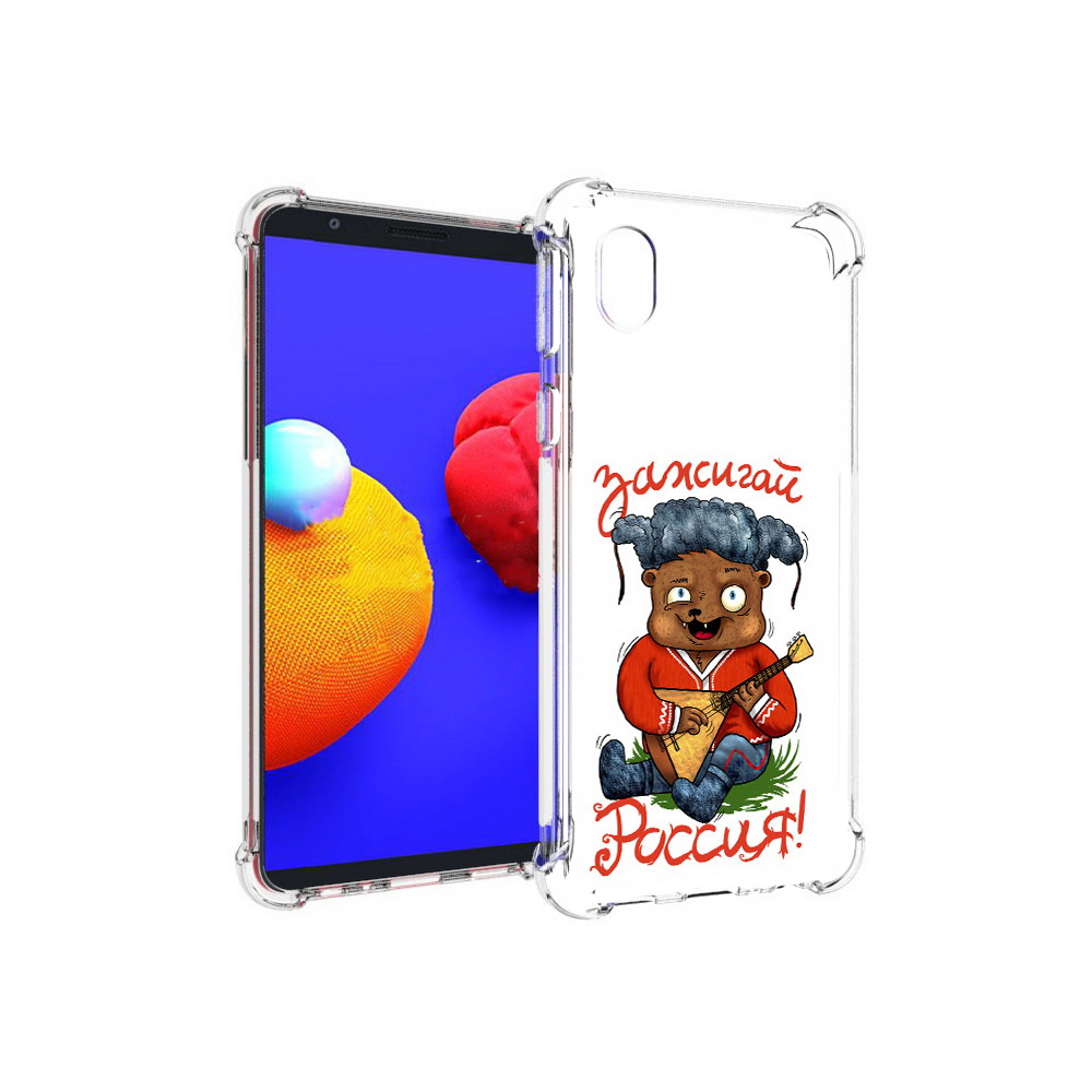 

Чехол MyPads Tocco для Samsung Galaxy A01 Core Зажигай Россия (PT151825.477.82), Прозрачный, Tocco