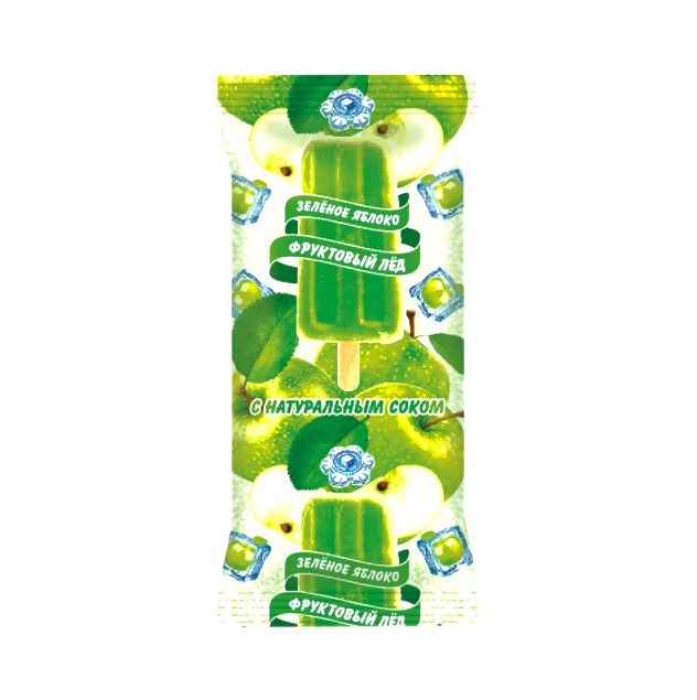 

Фруктовый лед Волгомясомолторг с ароматом зеленого яблока 80 г