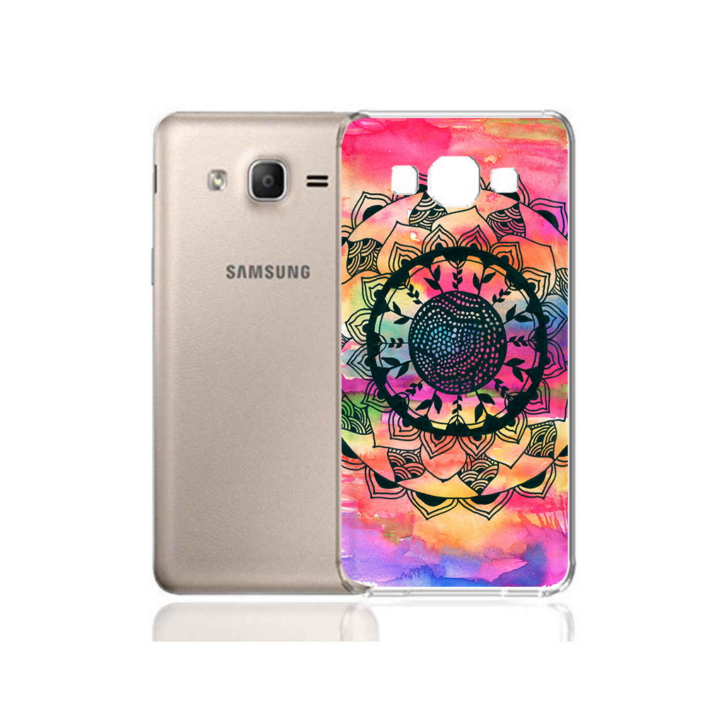 

Чехол MyPads Tocco для Samsung Galaxy A7 (2015) яркая абстракция круглый цветок, Прозрачный, Tocco