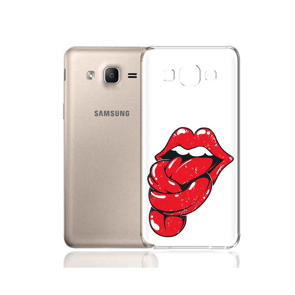 

Чехол MyPads Tocco для Samsung Galaxy A7 (2015) яркие губы с языком (PT11625.595.705), Прозрачный, Tocco