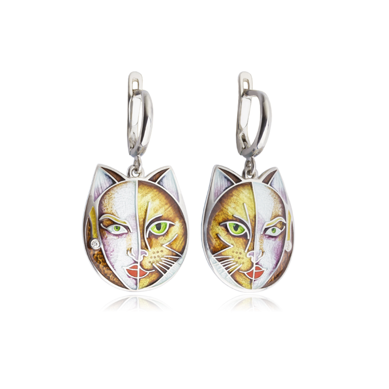 

Серьги из серебра FILLART 31.337, эмаль, 31.337