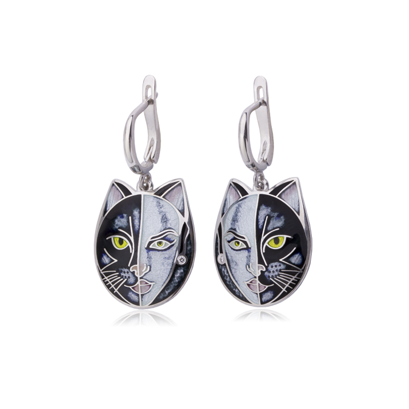 

Серьги из серебра FILLART 31.337, эмаль, 31.337