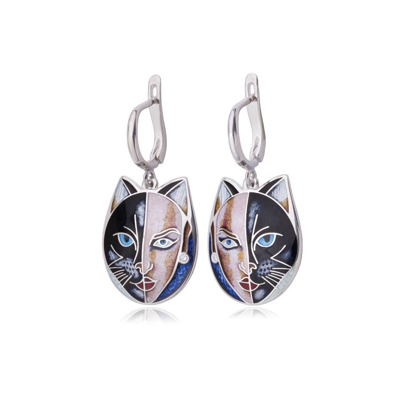 

Серьги из серебра FILLART 31.337, эмаль, 31.337