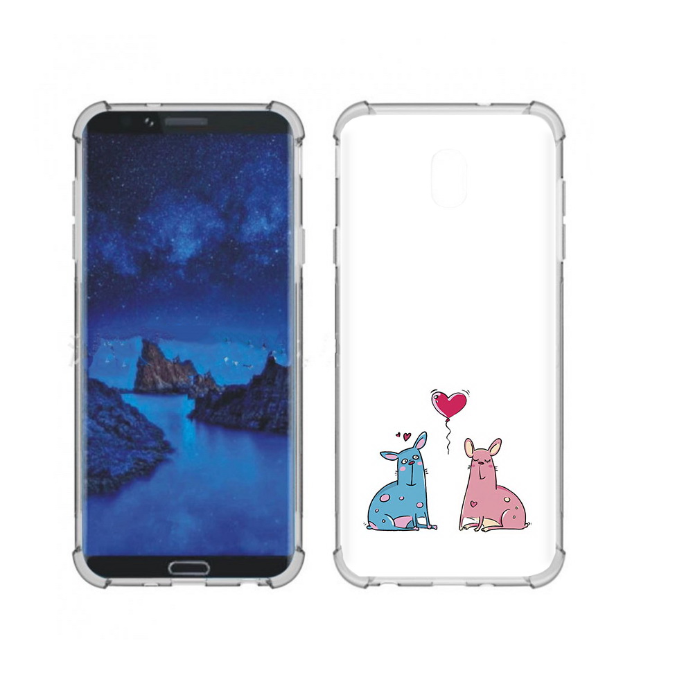 

Чехол MyPads Tocco для Samsung Galaxy J7 (2018) Лама любовь (PT226928.596.102), Прозрачный, Tocco