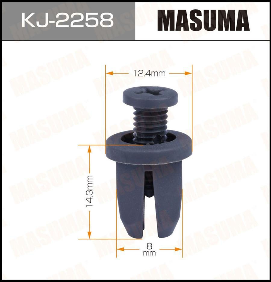 

Клипса автомобильная (автокрепеж) MASUMA 2258-KJ салонная черная [уп.50]