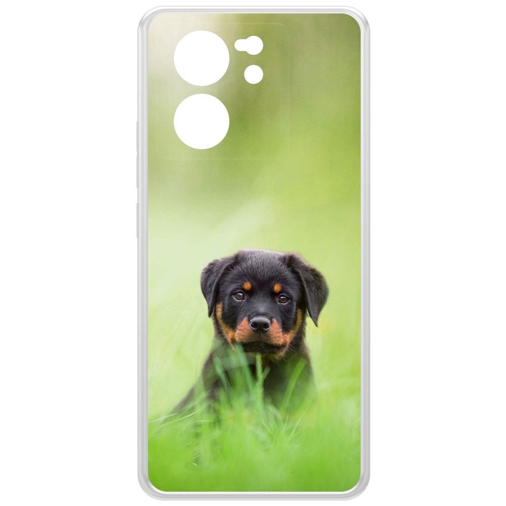 

Чехол-накладка Krutoff Clear Case Щенок ротвейлера для Xiaomi 13T, Прозрачный