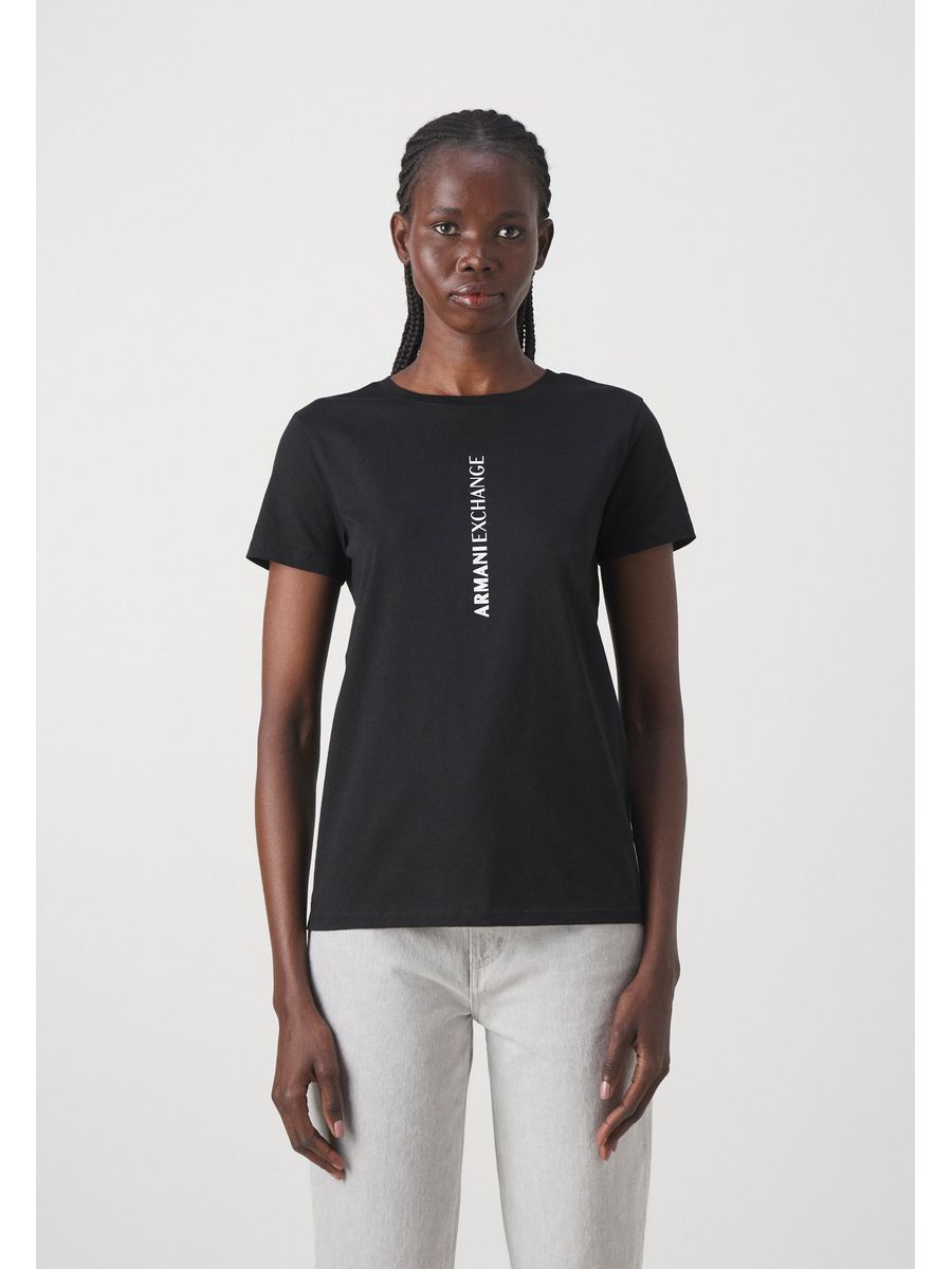 

Футболка женская Armani Exchange ARC21D088 черная L, Черный, ARC21D088