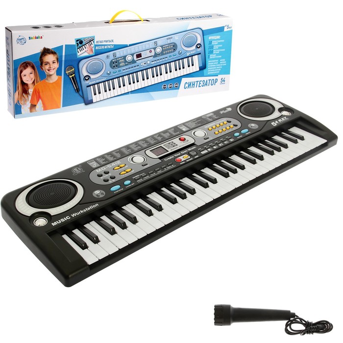 Синтезатор «Музыкальный взрыв», 49 клавиш, работает от сети и от батареек музыкальный инструмент potex синтезатор animal farm 8 клавиш 686b