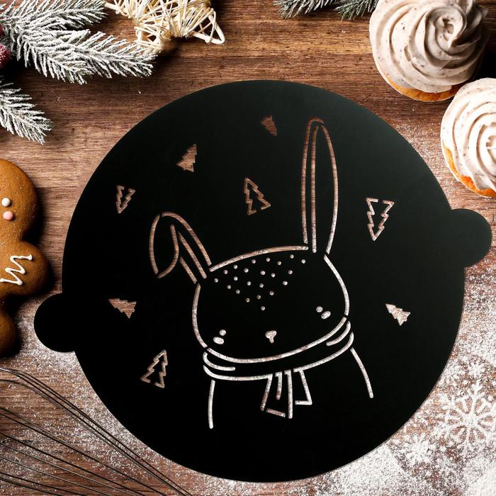 

Трафарет для выпечки «Новогодний заяц», 30 × 35 см, С Новым годом!