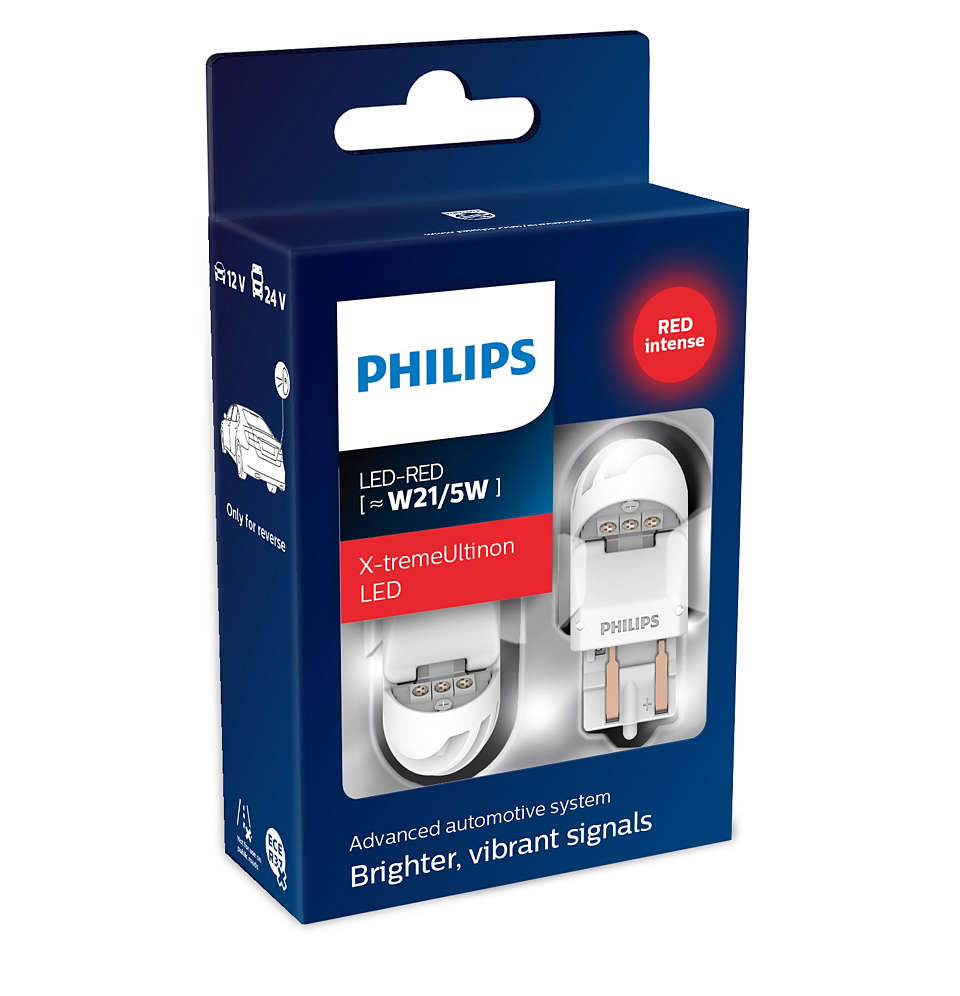 

W21/5w 12v Лампа X-Treme Ultinon Led Red, 2шт. В Пласт.Коробке Philips арт. 11066XURX2