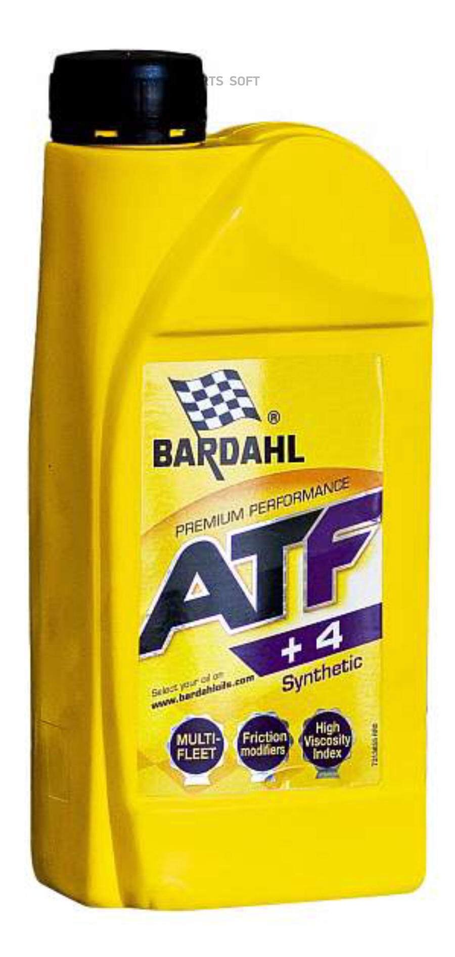Масло трансмиссионное Bardahl ATF+4 синтетическое 1 л 36551