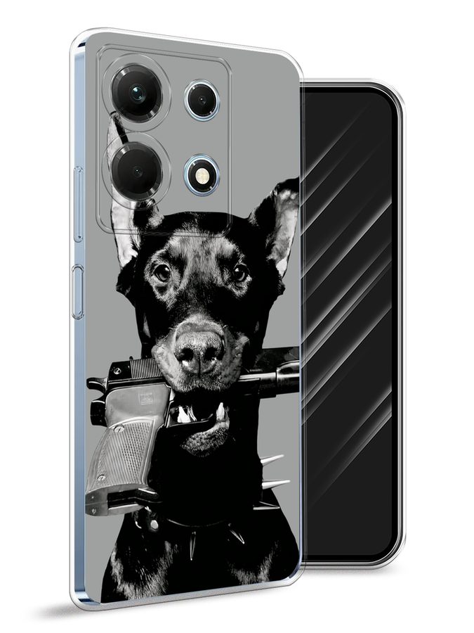 

Чехол Awog на Infinix Note 30 4G "Доберман", Серый, 3104650-1