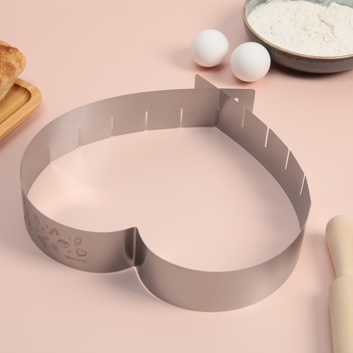 

Форма разъёмная для выпечки Сердце Live.Love.Bake, 14.5-26.5 см