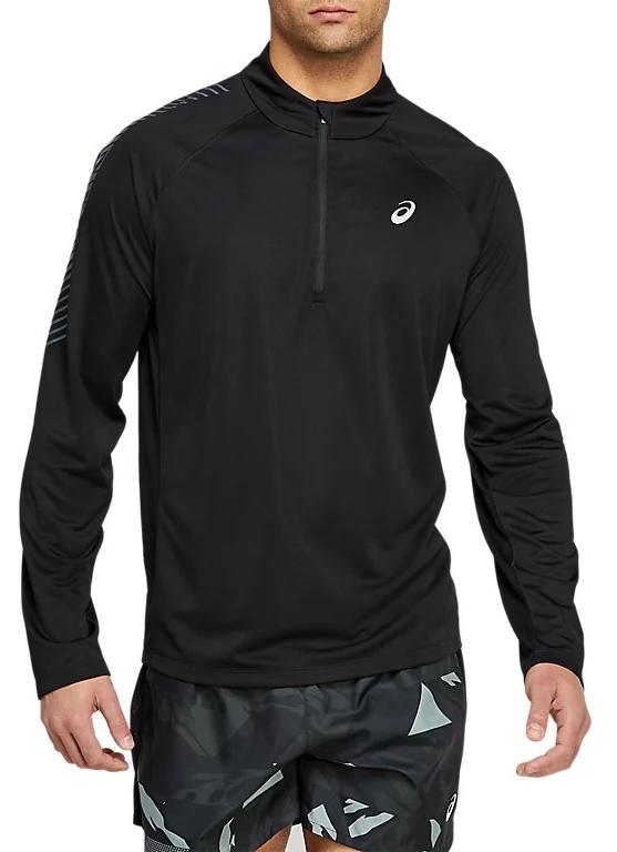 фото Лонгслив мужской icon ls 1/2 zip asics черный s