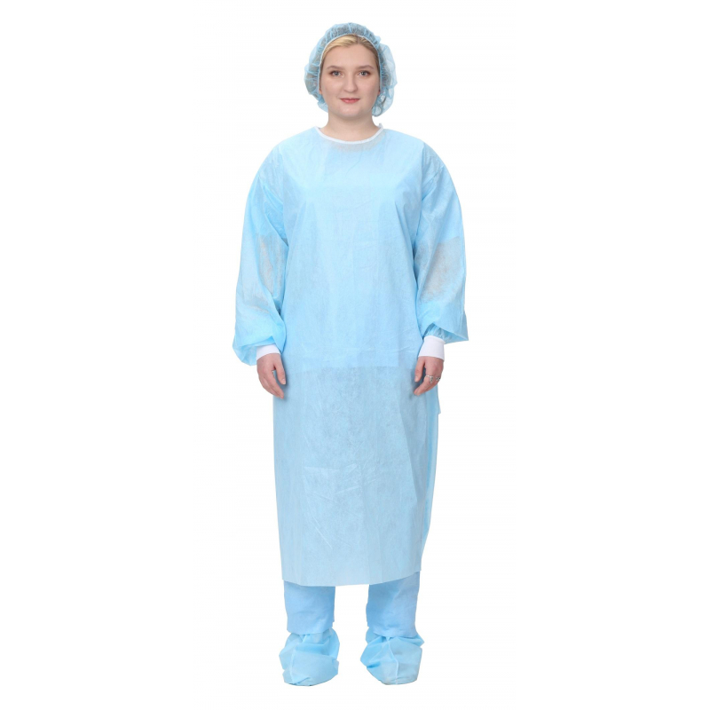 фото Халат хирургический лайт тип-1 р.52-54, пл.25, 10 шт/упак nobrand