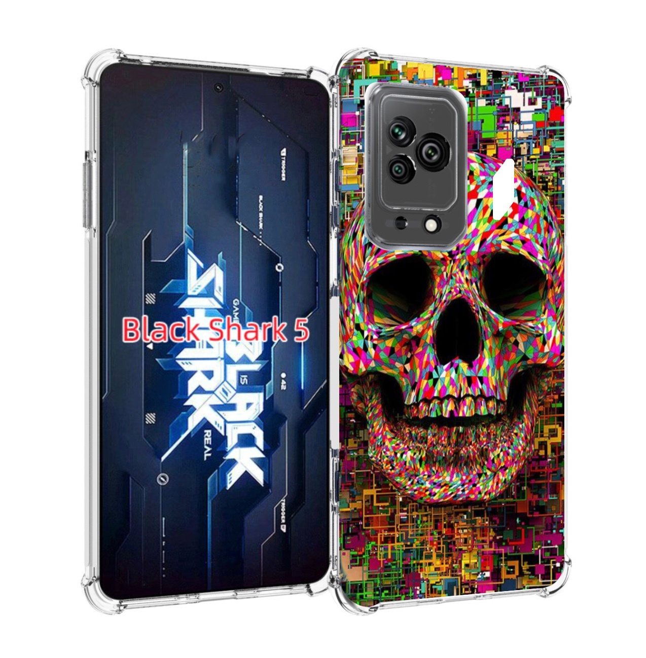 

Чехол MyPads череп красочные цвета для Xiaomi Black Shark 5, Прозрачный, Tocco