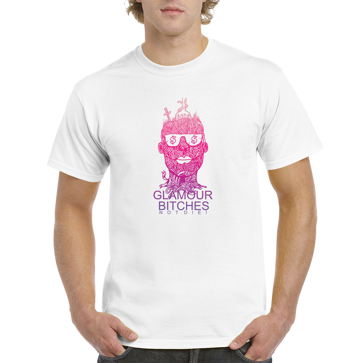 

Футболка женская CoolPodarok M0151279 белая 46 RU, Белый, M0151279