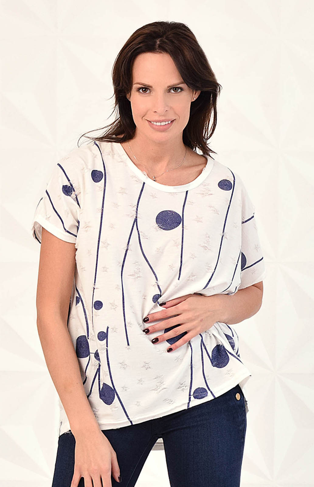 

Блуза женская MILANIKA 2909 белая ONE SIZE, 2909