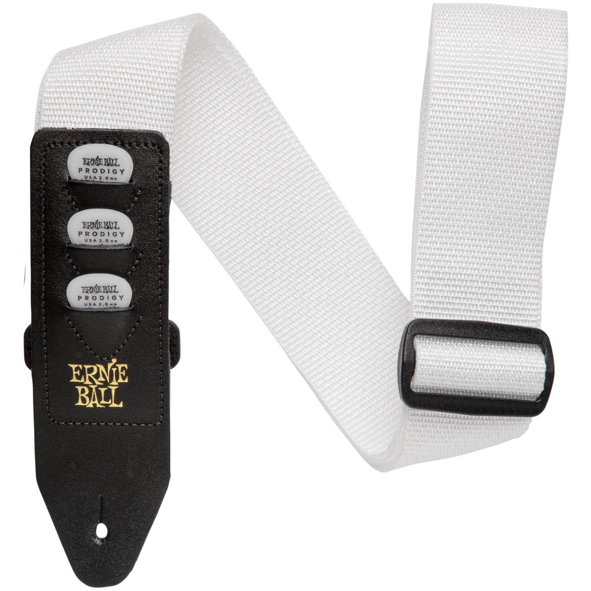 фото Ремень для гитары ernie ball 4259 pickholder white