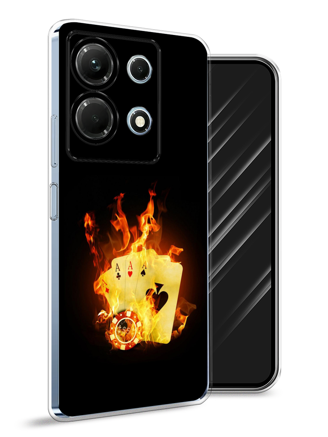 

Чехол Awog на Infinix Note 30 4G "Горящие карты", Черный;оранжевый, 3104650-9