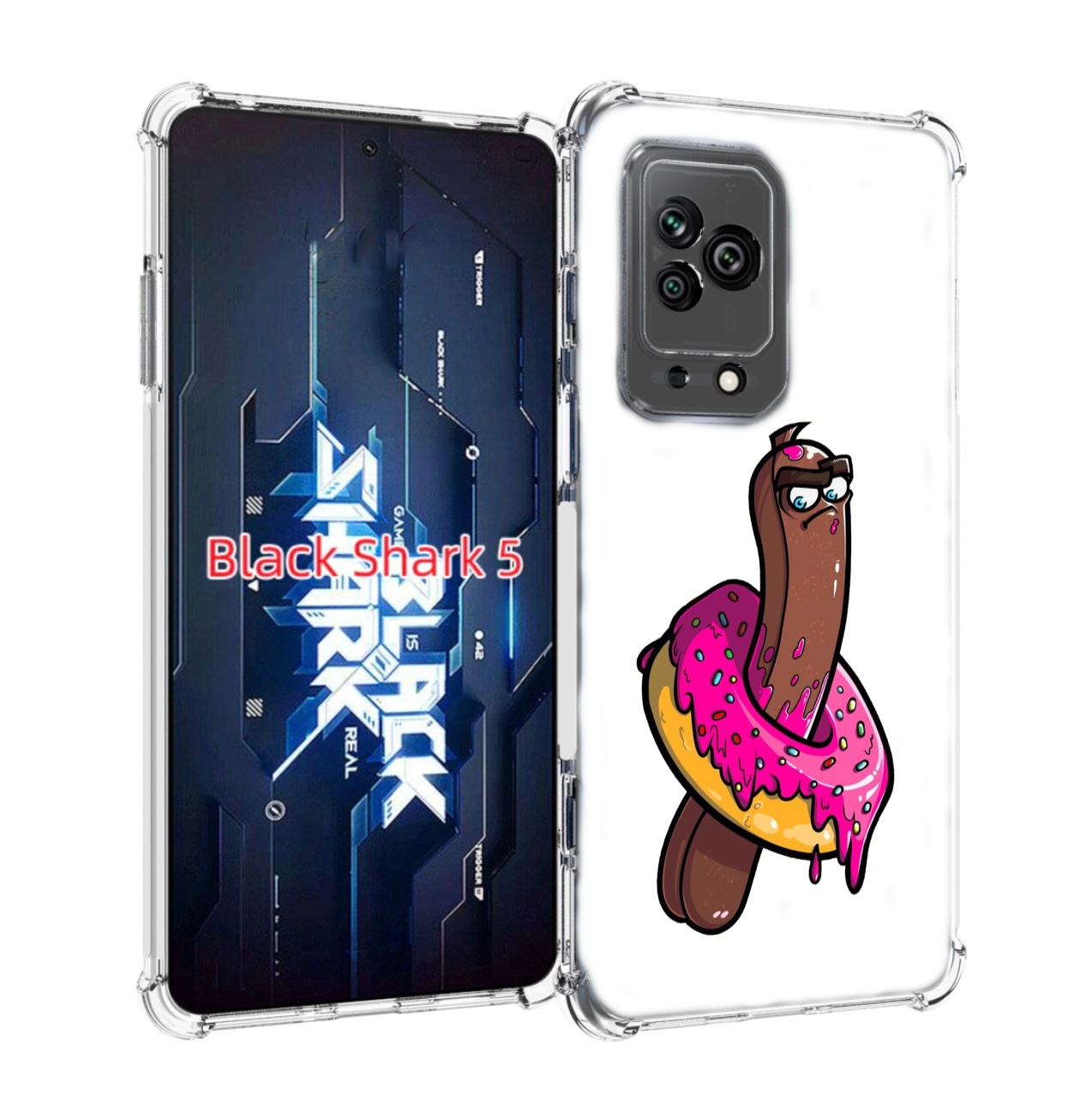 

Чехол MyPads эклер в пончике для Xiaomi Black Shark 5, Прозрачный, Tocco