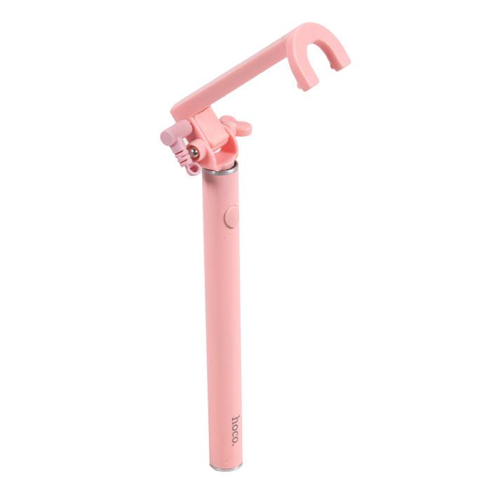 фото Монопод hoco k5 neoteric wire controllable selfie stick, розовый