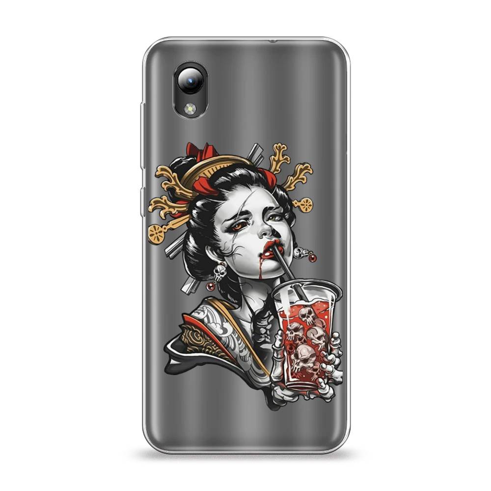 

Чехол на ZTE Blade A3 2019/L8/ZTE Blade A31 lite "Опасная гейша", Красный;черный;серый, 132950-4