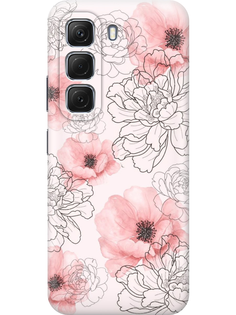 

Силиконовый чехол на Infinix Hot 50 4G с принтом "Нежно-розовые цветы", Прозрачный;розовый, 786718723