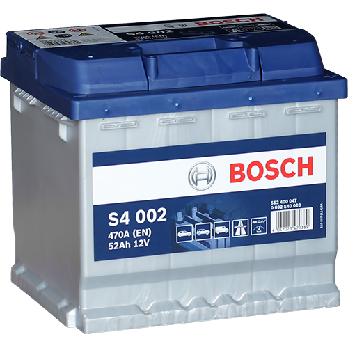 

Аккумулятор легковой "BOSCH" S40 020 S4 (52Ач о/п) 552 400 047