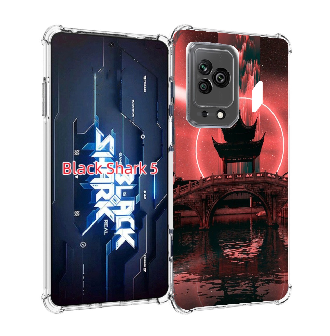 

Чехол MyPads японский мост красный фон для Xiaomi Black Shark 5, Прозрачный, Tocco